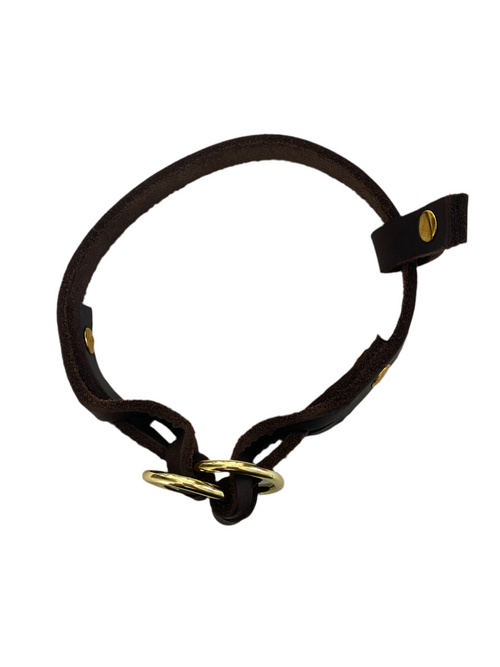Hafenknoten Wachstumsgurt – Verstellbares Lederhalsband für Welpen und kleine Hunde